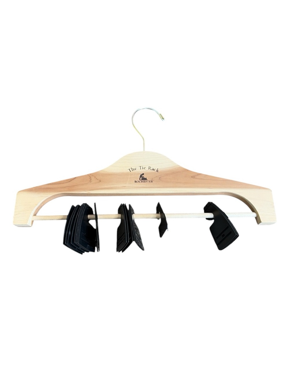 THE TIE RACK Rochester Vintage Wooden Tie Hanger Width 15"
